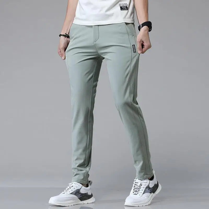 Pantalón de Seda de Hielo Elastizado