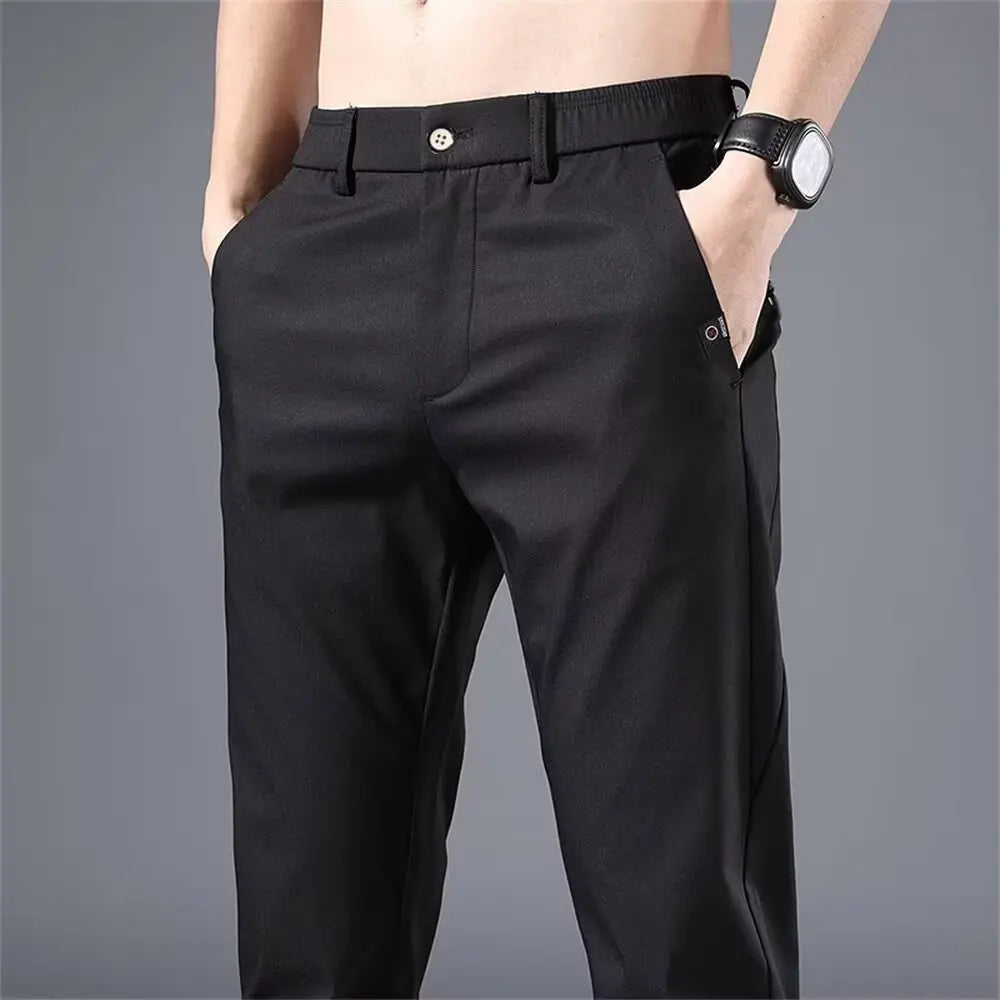 Pantalón de Seda de Hielo Elastizado
