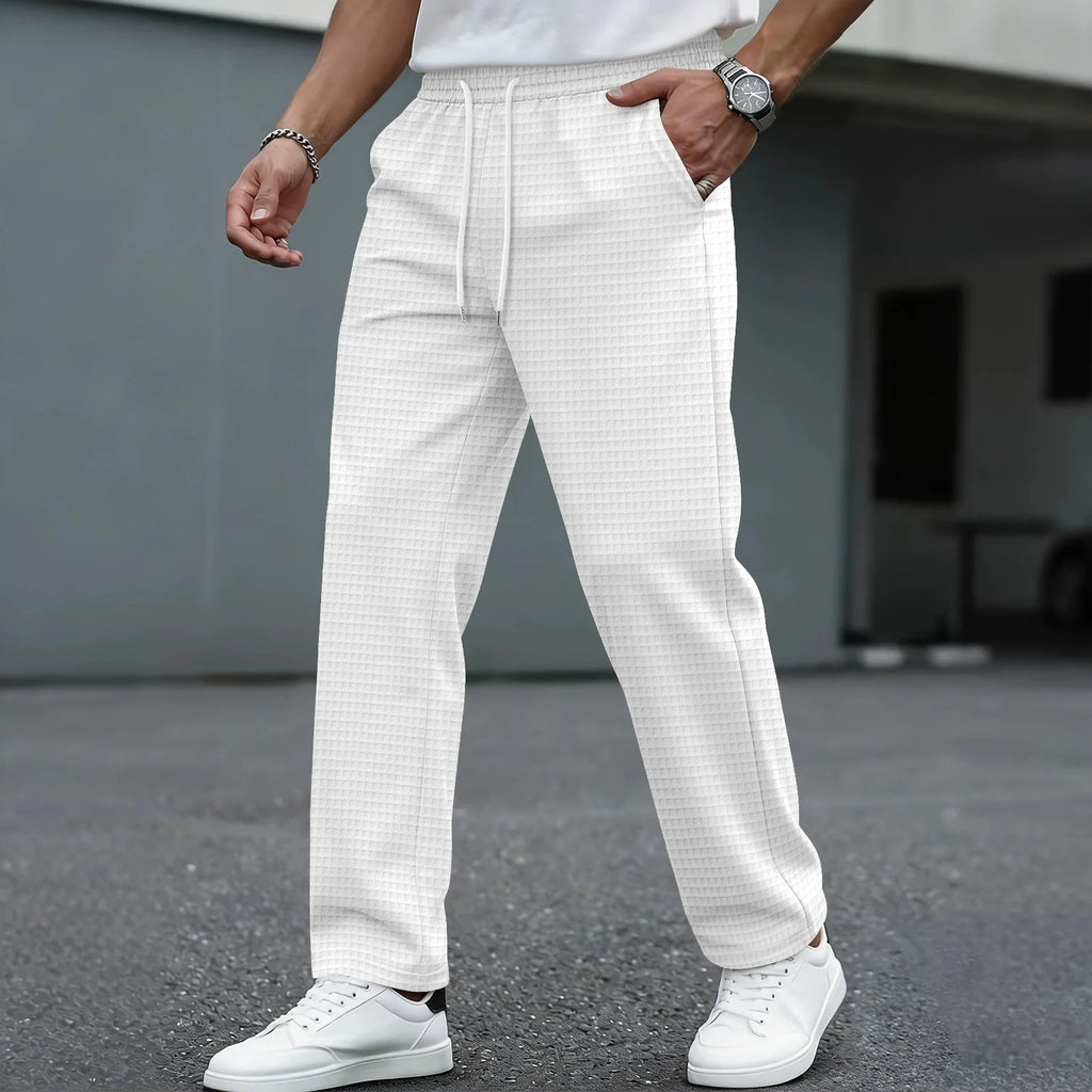 Pantalón Casual a Cuadros con Cordón