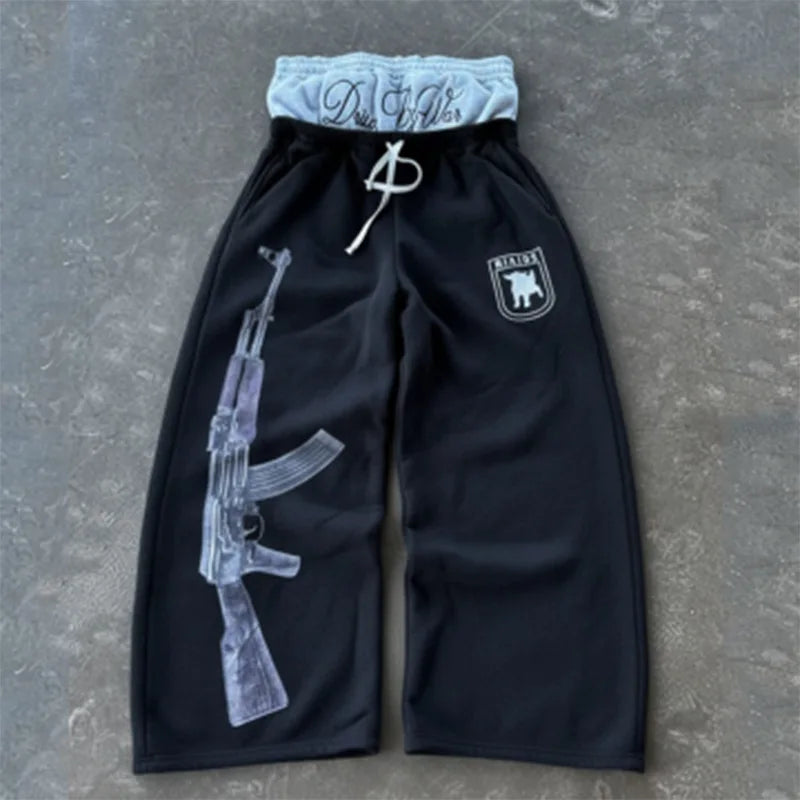 Pantalón Urbano Bordado Streetwear