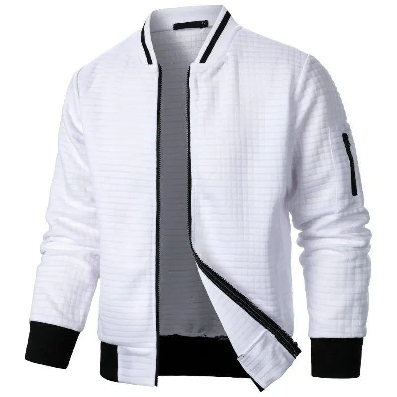 Campera Bomber con Cierre Cuello Mao