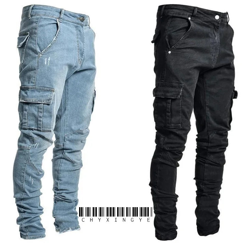 Jean Cargo Multibolsillos Washed