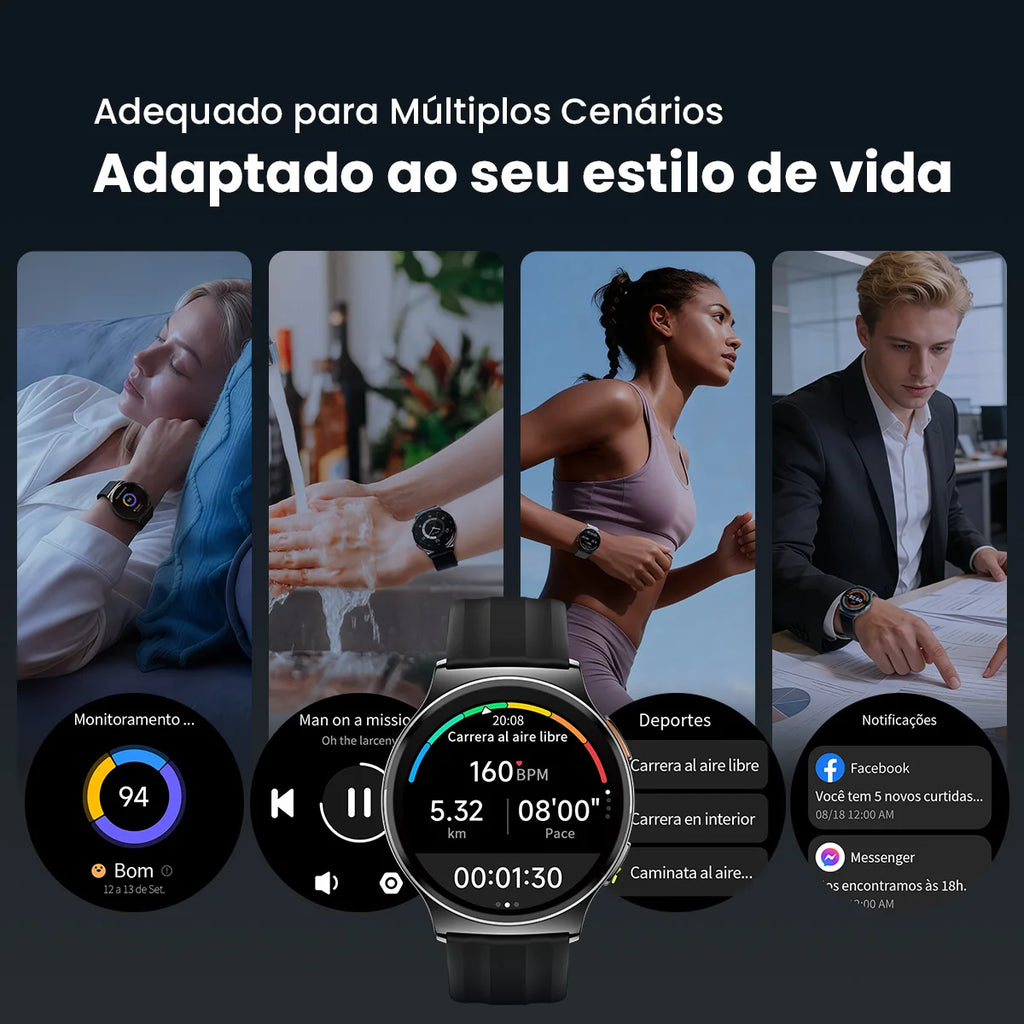 Smartwatch AMOLED Monitor de Salud