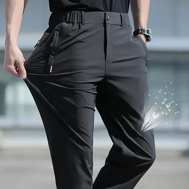 Pantalón de Seda de Hielo Cintura Elástica
