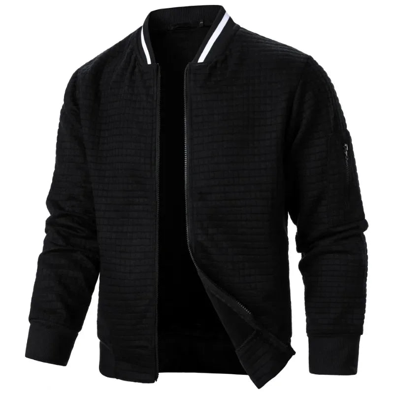 Campera Bomber con Cierre Cuello Mao