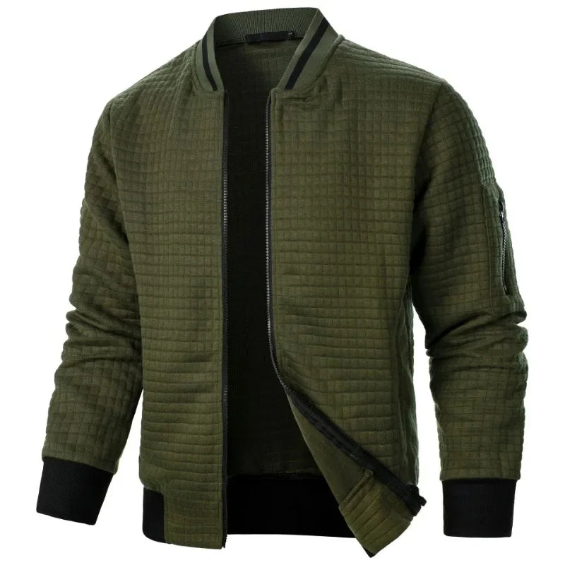 Campera Bomber con Cierre Cuello Mao