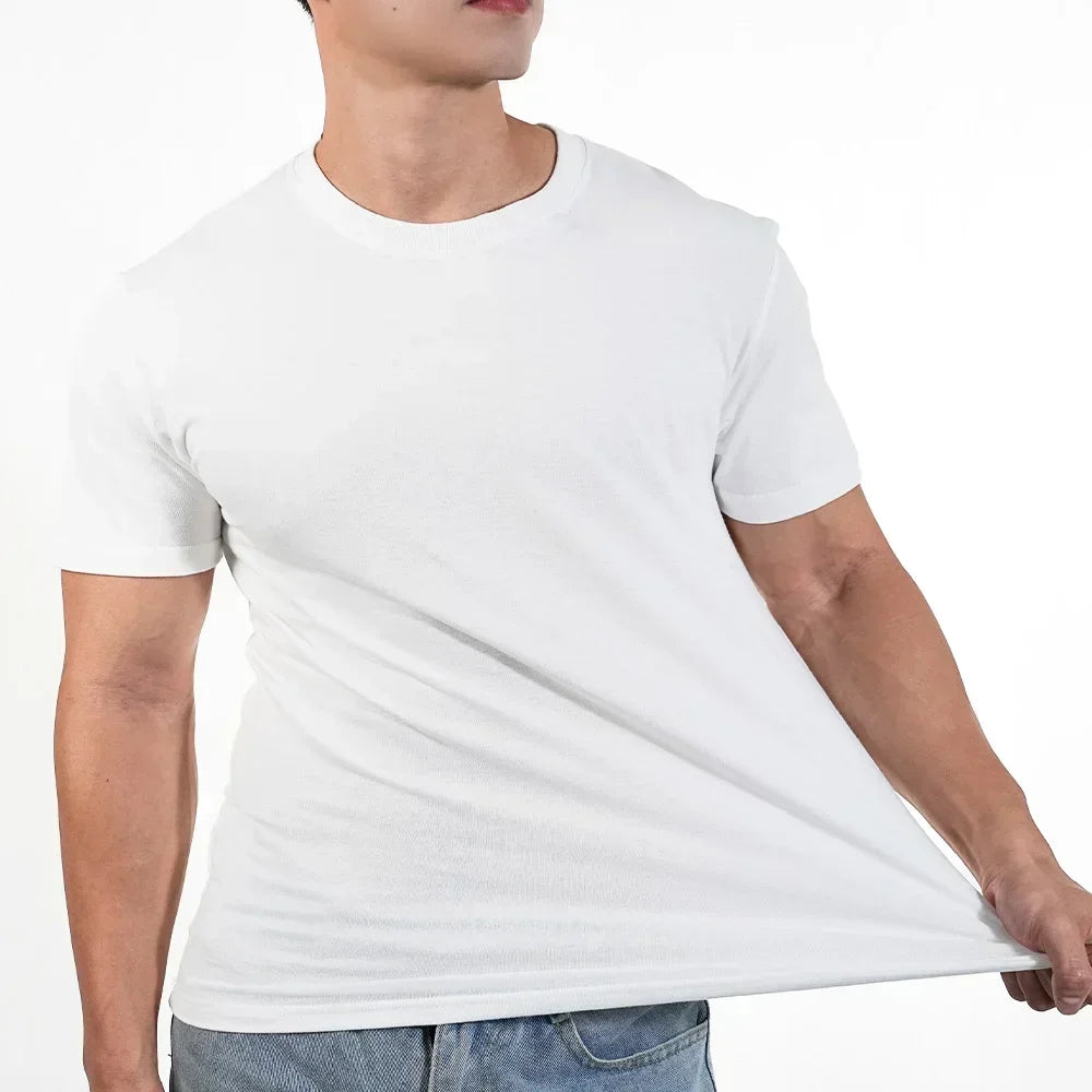 Remera Básica de Algodón Cuello Redondo Unisex