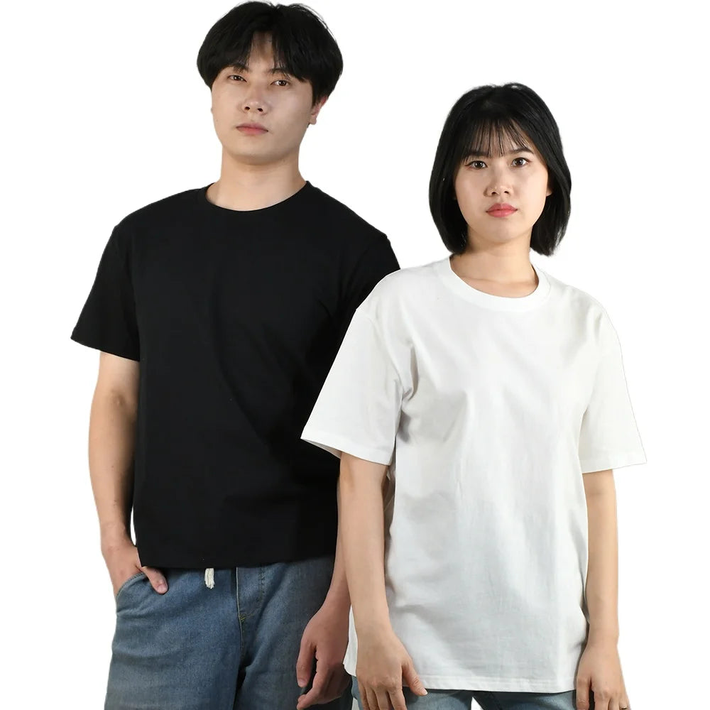 Remera Básica de Algodón Cuello Redondo Unisex