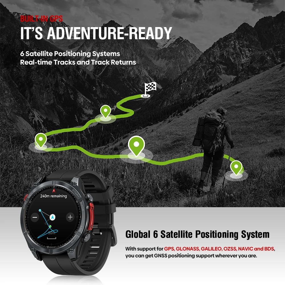 Smartwatch GPS AMOLED con Brújula